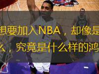 NBA球星在場上閃耀如星，但普通人想要加入NBA，卻像是在迷霧中尋找方向，充滿未知和爭議。很多人覺得這簡直就是天方夜譚，那么，究竟是什么樣的鴻溝，讓這個夢想變得遙不可及呢？